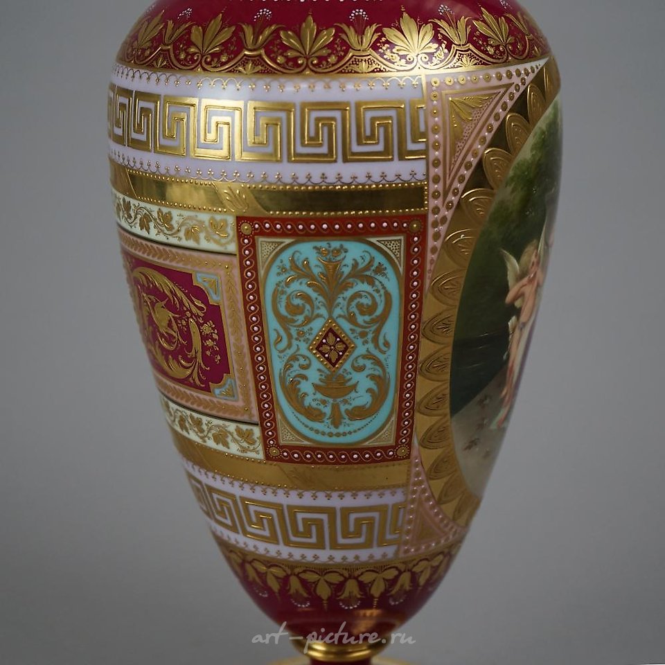 Royal Vienna Porcelain , Antique Austrian Royal Vienna Hand Painted & Enameled Porcel...