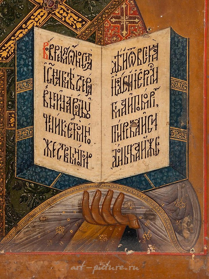 Russian silver , A VERY LARGE AND FINE ICON SHOWING ST. NICHOLAS OF MYRA WITH