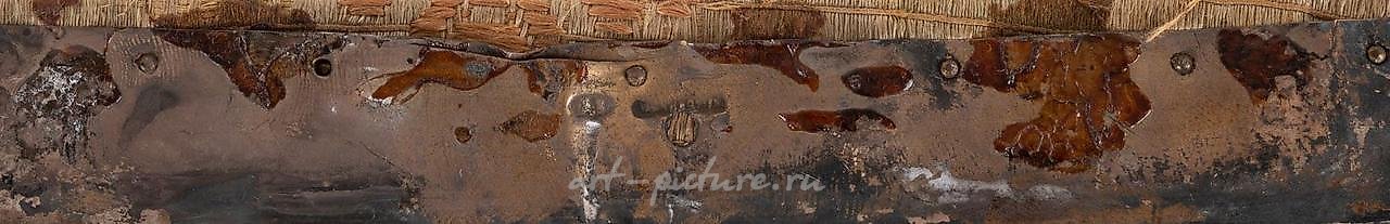 Русское серебро , Икона, изящно расписанная, из нескольких частей, изображающая святых Николая и Андрея.