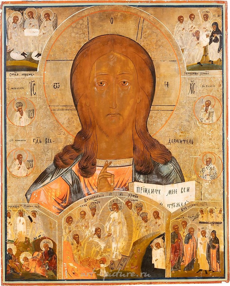 俄罗斯银 , 大型基督全能者和主要礼仪节日的图标