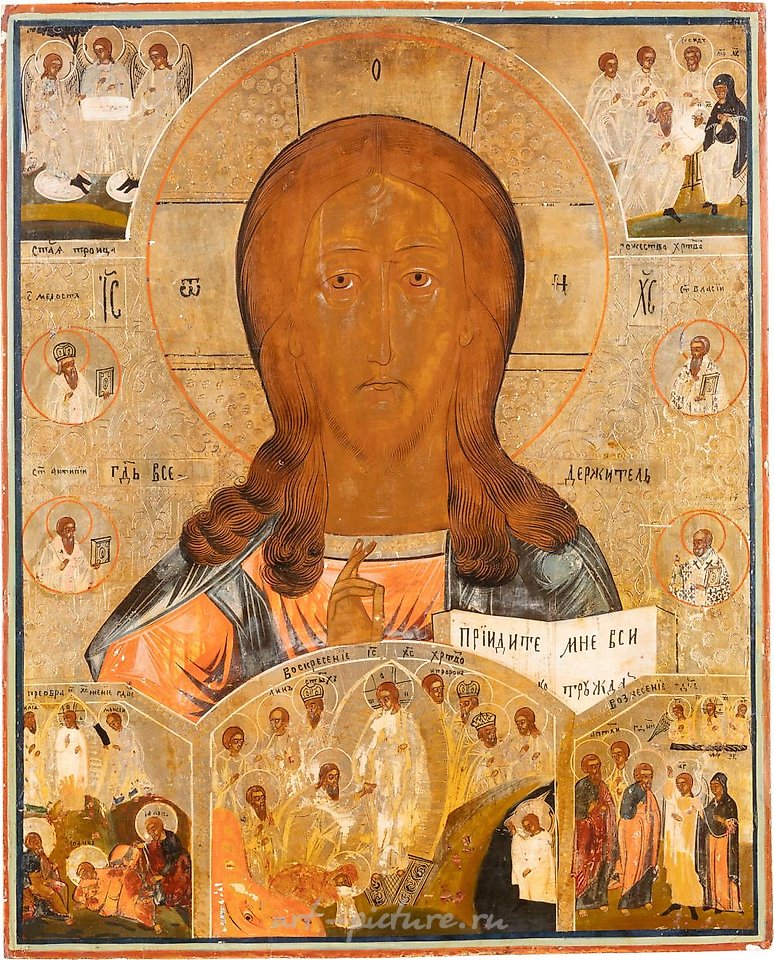 俄罗斯银 , 大型基督全能者和主要礼仪节日的图标