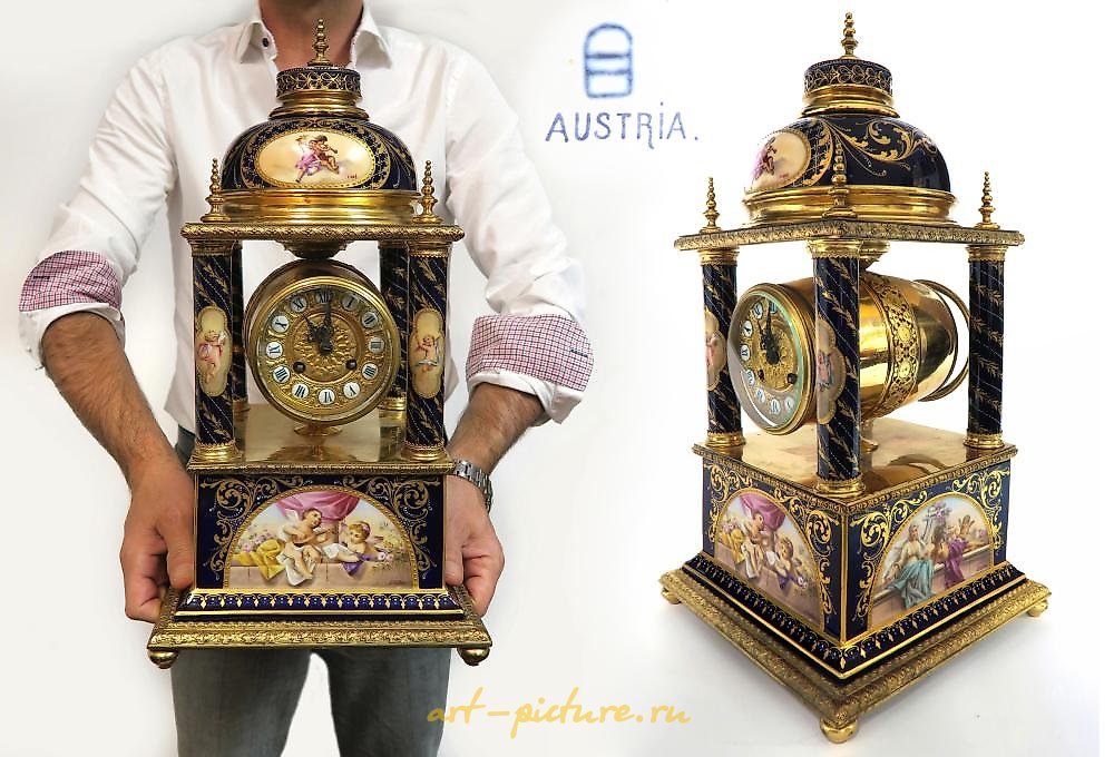 Royal Vienna Porcelain , A LARGE 19TH C. AUSTRIAN ROYAL VIENNA CLOCK