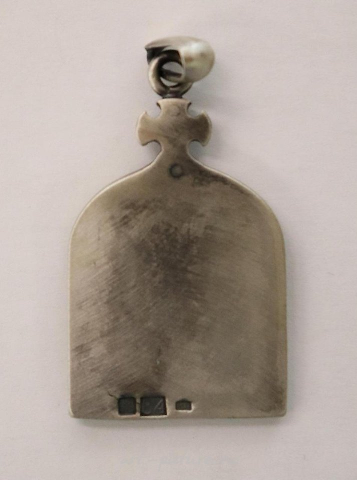 Russian silver , St. Vladimir silver icon, by Michael Perkhin, employee of Ka...