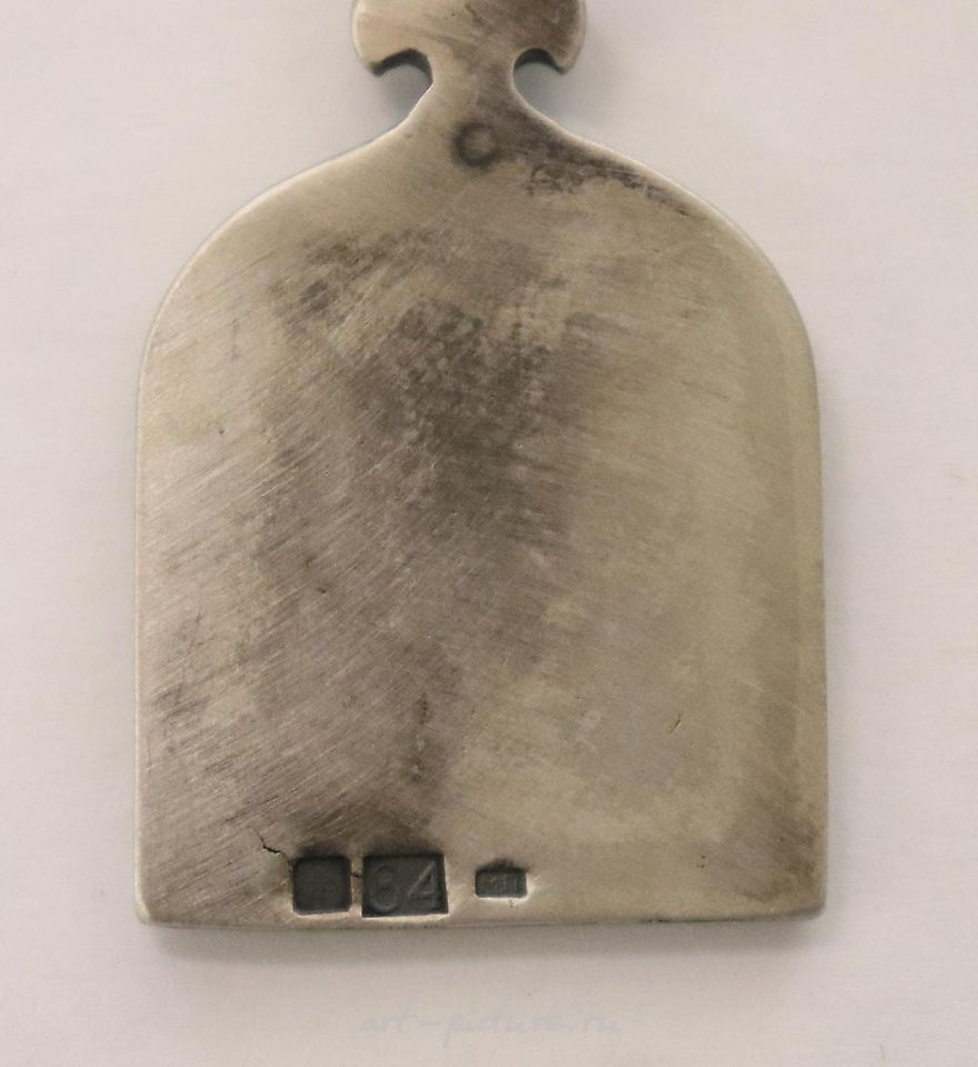 Russian silver , St. Vladimir silver icon, by Michael Perkhin, employee of Ka...