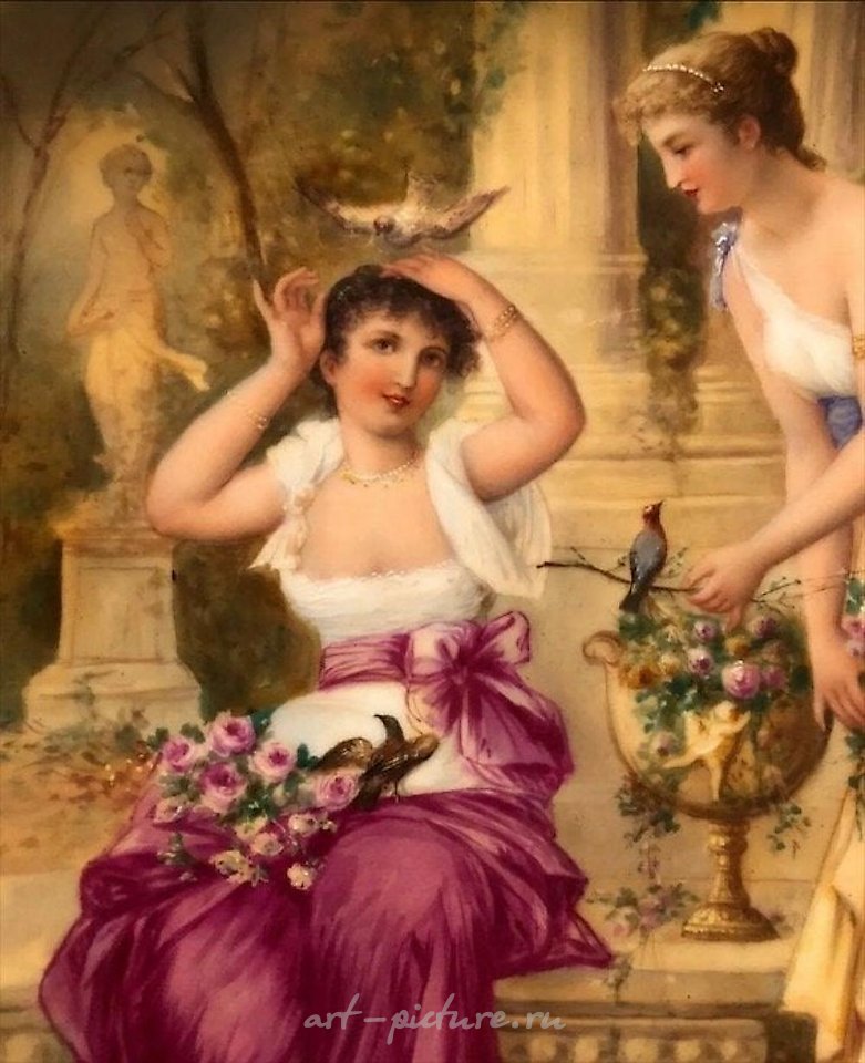 Royal Vienna Porcelain , A LARGE ROYAL VIENNA PLATE