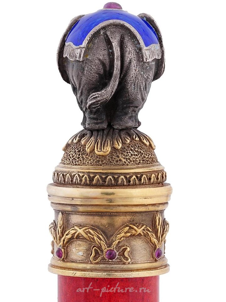 Russian silver , RUSSIAN GILT SILVER ENAMEL AND JADE LETTER OPENER