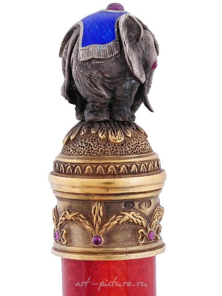 Russian silver , RUSSIAN GILT SILVER ENAMEL AND JADE LETTER OPENER