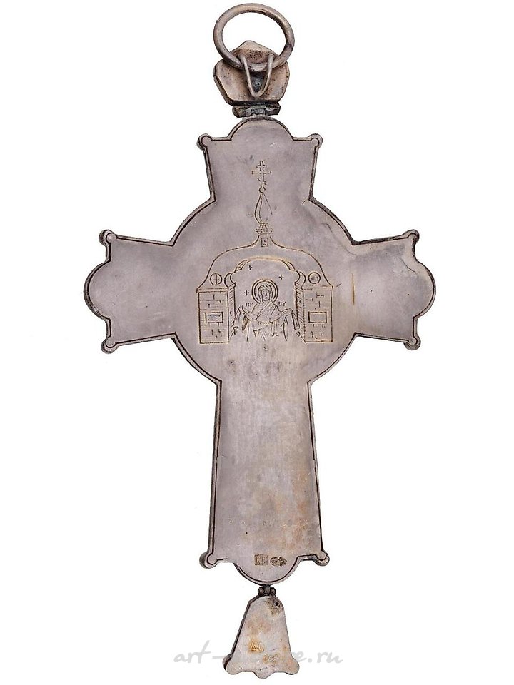 Russian silver , RUSSIAN ORTHODOX SILVER ENAMEL CROSS PENDANT