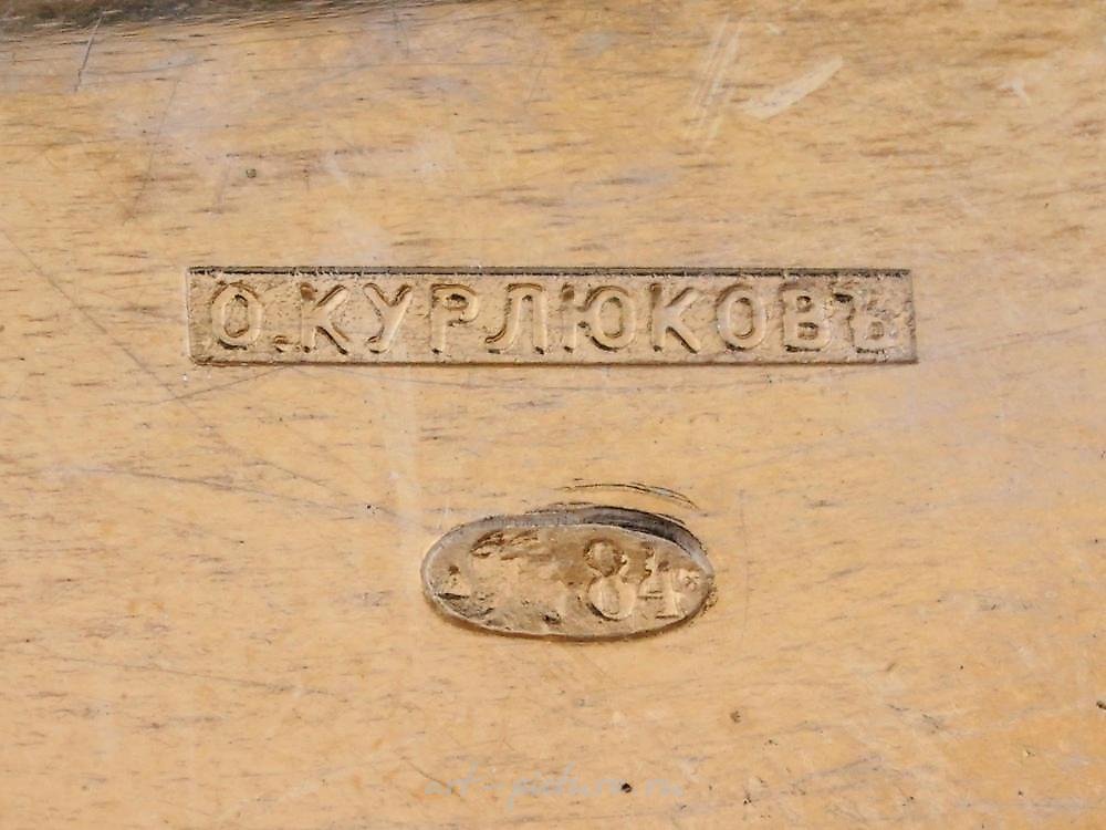 Russian silver , LARGE RUSSIAN 84 GILT SILVER CLOISONNE ENAMEL CUP