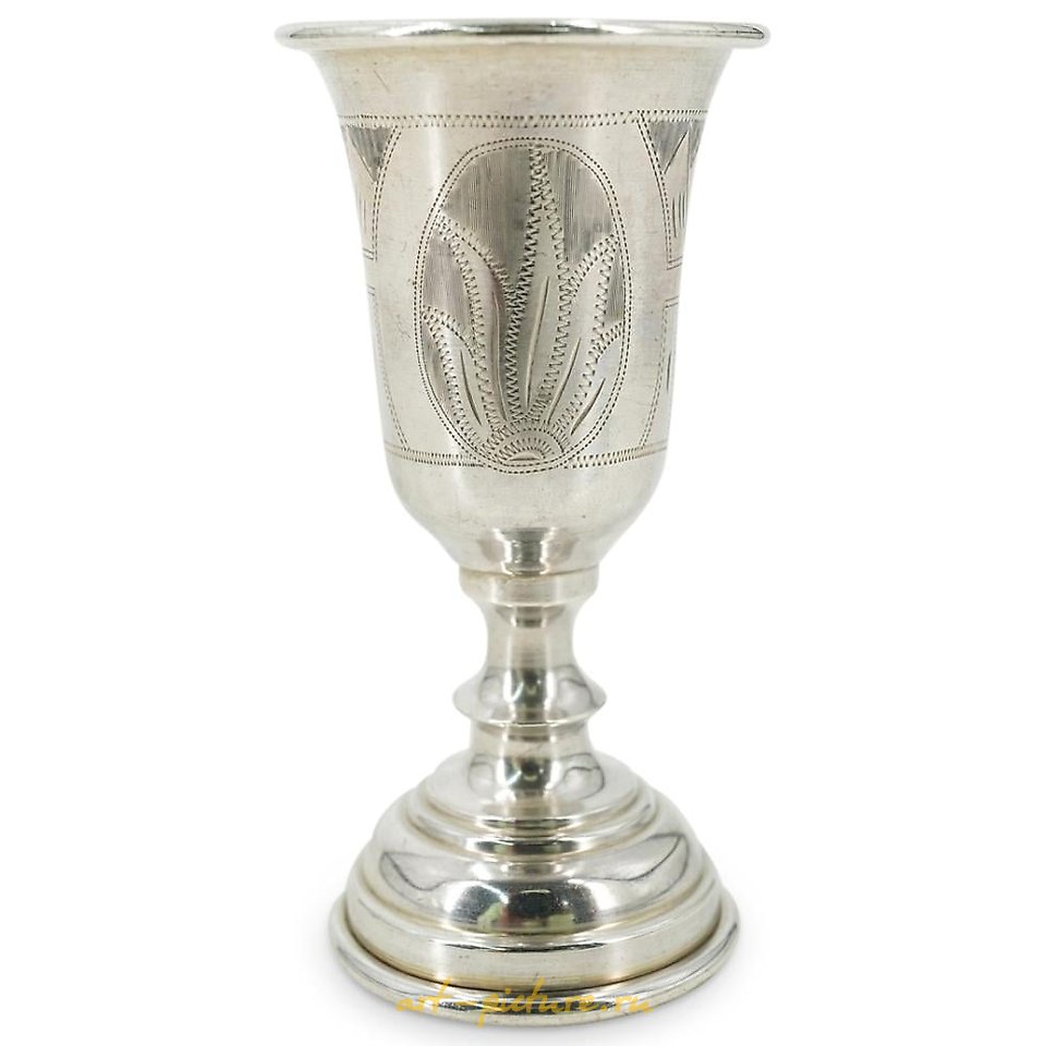 Русское серебро , Антикварная серебряная кидушная чаша 875 пробы