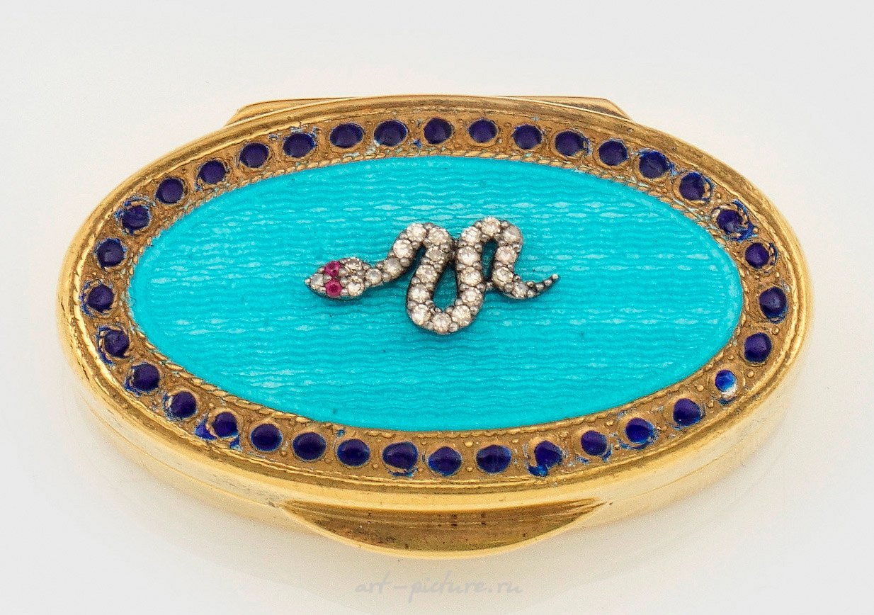 Russian silver , Pill box