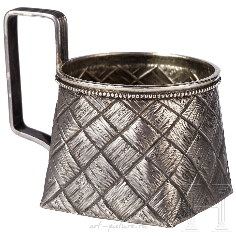 Русское серебро , Маленькая солонка "Тромпель", Россия, Санкт-Петербург, Григорий Андреев