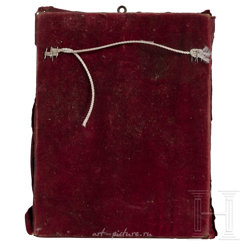 Русское серебро , Икона с пятью святыми и серебряным окладом