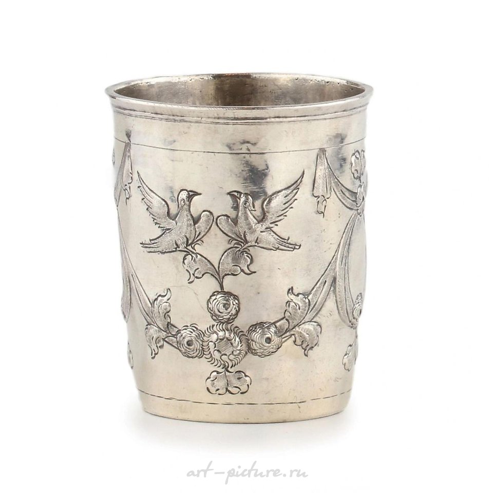 Russian silver , Russian silver vodka cup 1791.