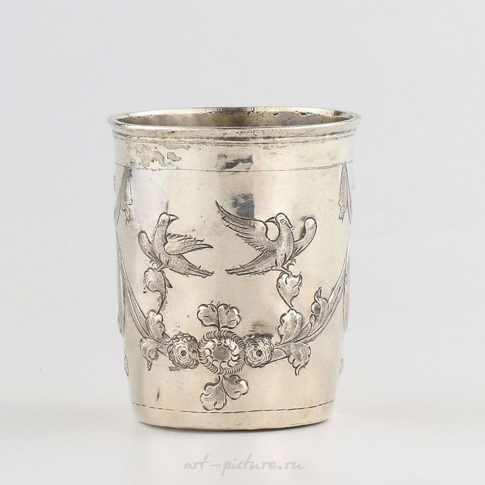 Russian silver , Russian silver vodka cup 1791.