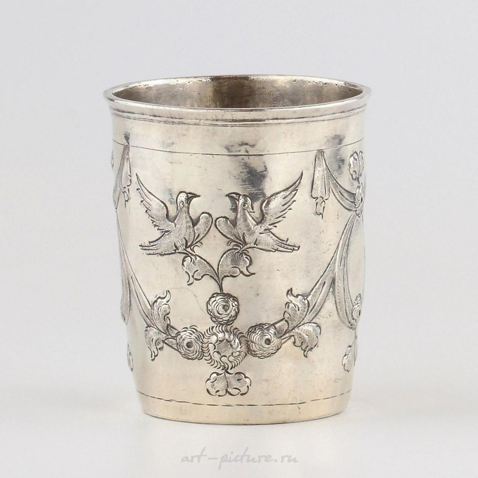 Russian silver , Russian silver vodka cup 1791.