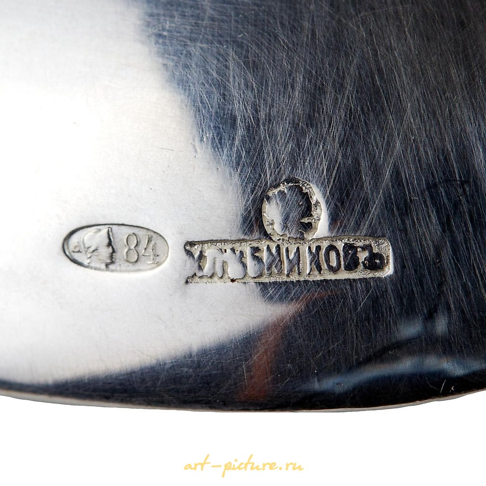 Русское серебро , Набор столового серебра на 6 персон от Ивана Хлебникова.