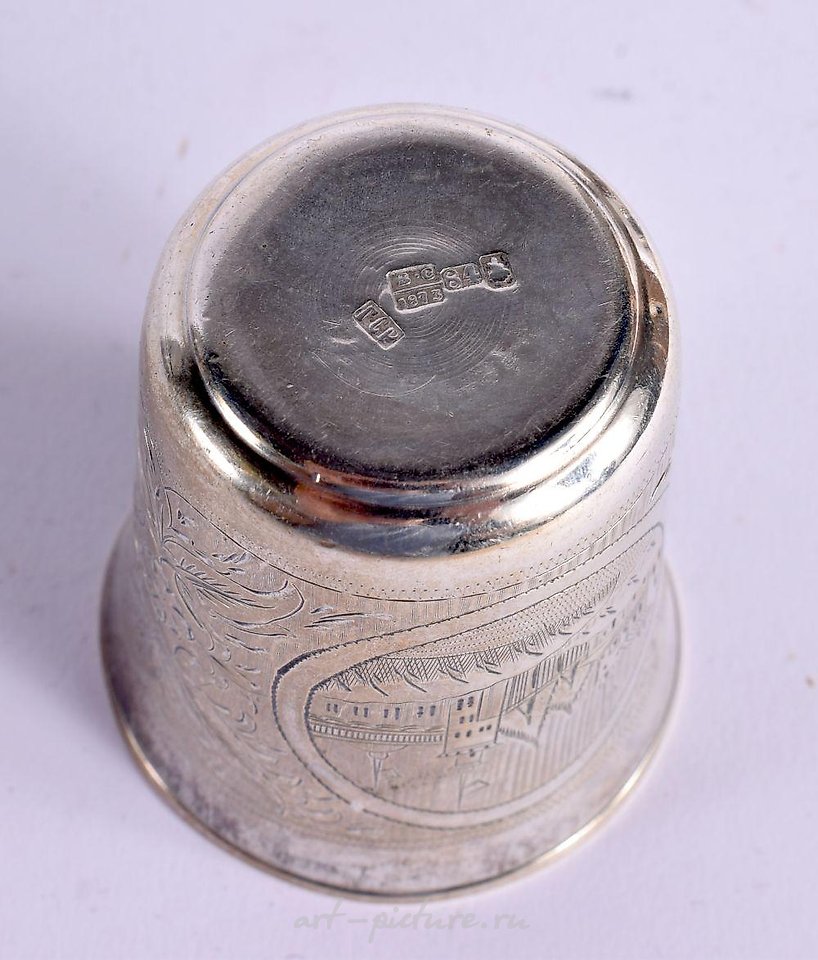 俄罗斯银 , 古董俄罗斯银杯。