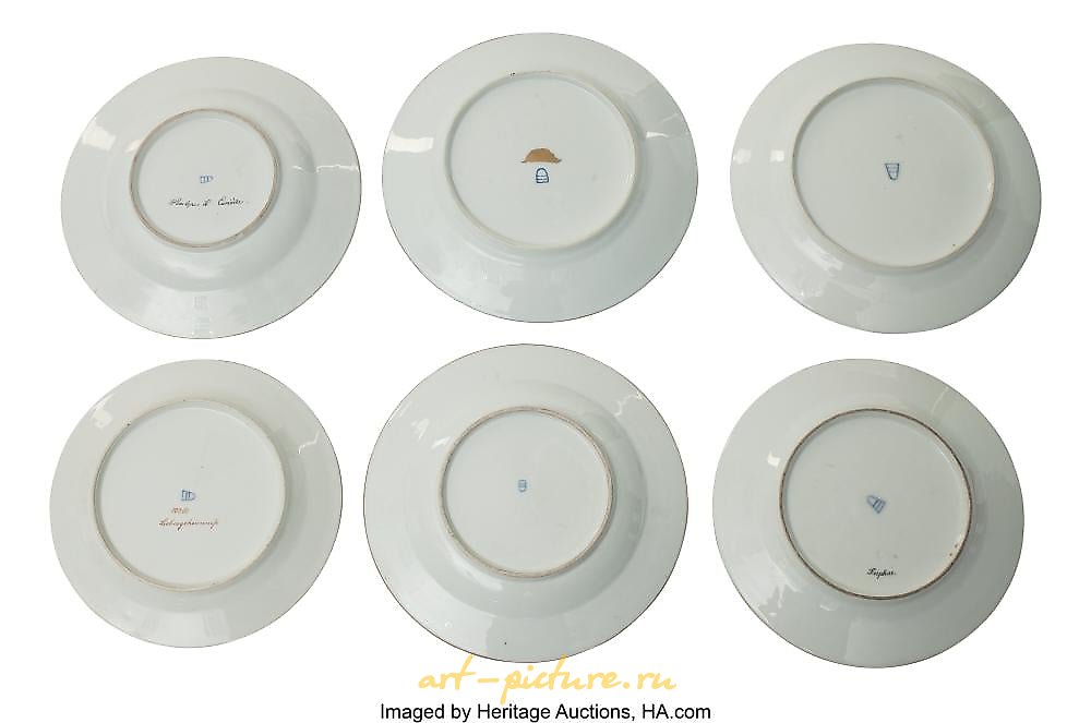 Royal Vienna , Фарфоровые тарелки с эротическими изображениями, 19 век