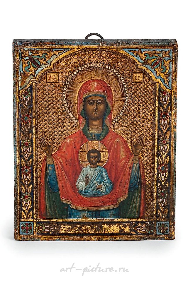 Russian silver , ICON DEPICTING THE VIRGIN OF THE SIGN, RUSSIA, LATE 11TH CENTURY...