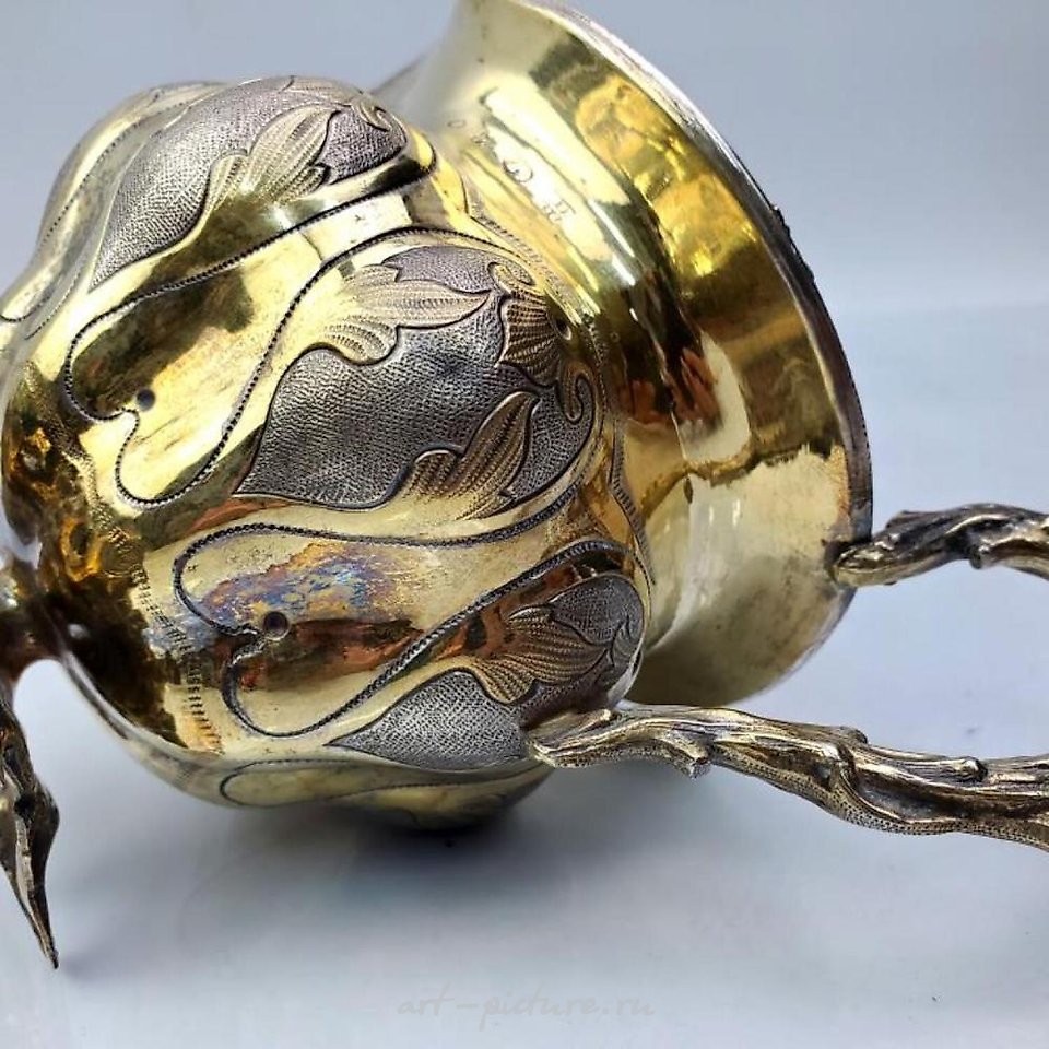 俄罗斯银 , 高质量的古老银质奶罐