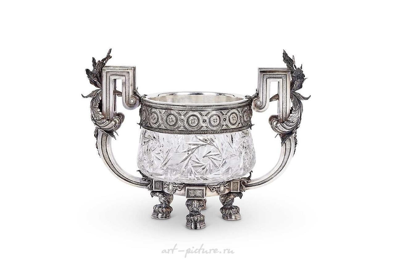 Russian silver , BOLIN, RUSSIA, CIRCA 1900: AN IMPRESSIVE SILVER AND CUT GLASS...