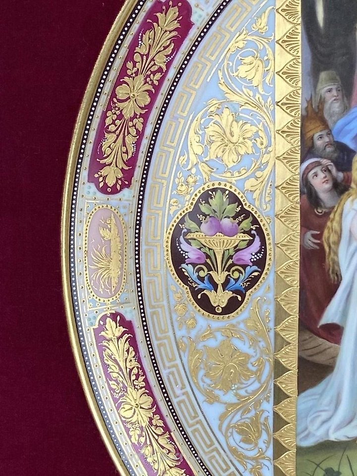 Royal Vienna Porcelain , LARGE 19TH CENTURY ROYAL VIENNA CHARGER