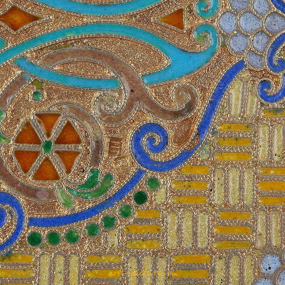 俄罗斯银 , 俄罗斯银质珐琅烟斗