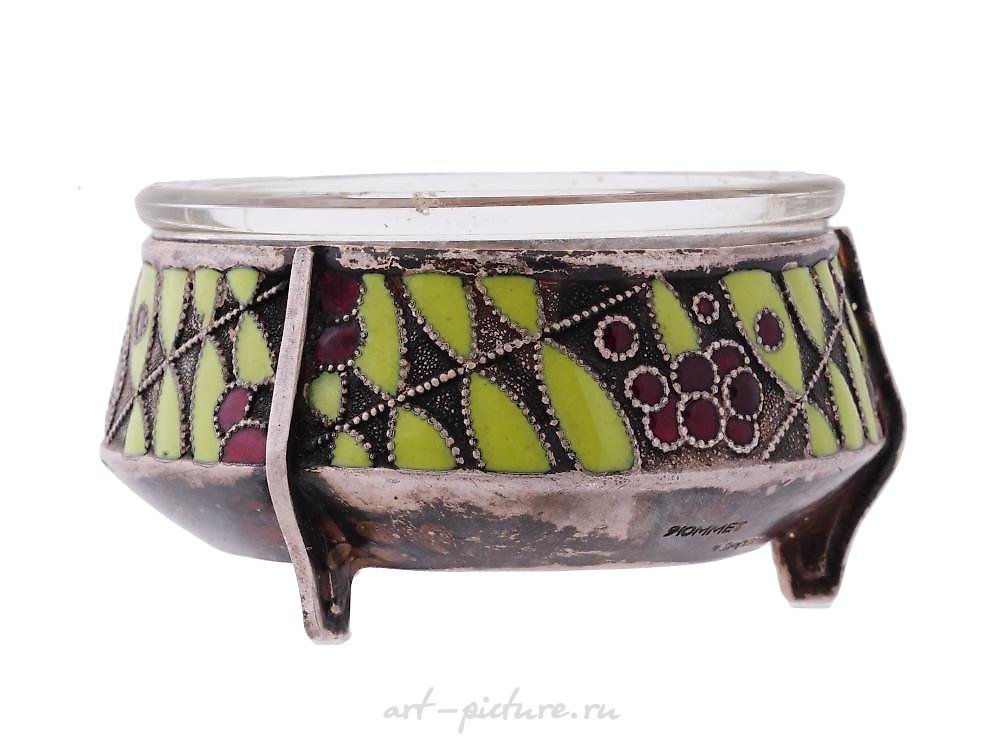 俄罗斯银 , 俄罗斯银质珐琅盐罐