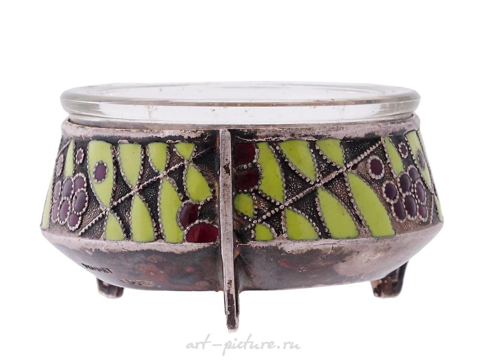 俄罗斯银 , 俄罗斯银质珐琅盐罐