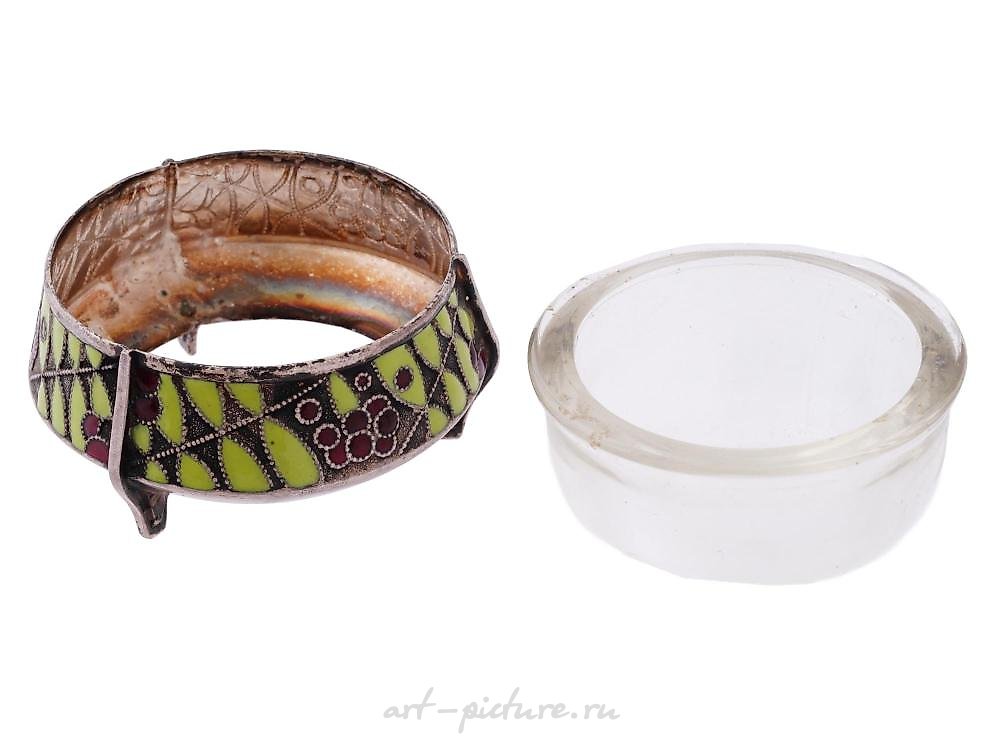 俄罗斯银 , 俄罗斯银质珐琅盐罐