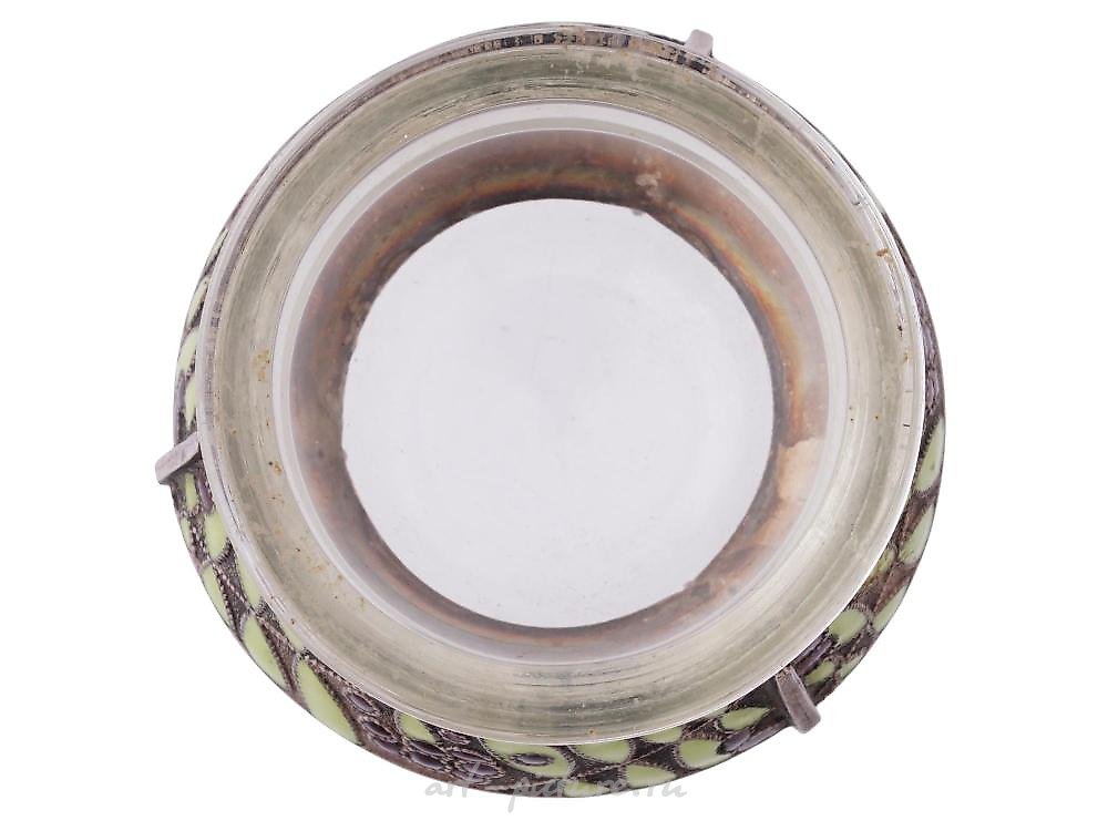 俄罗斯银 , 俄罗斯银质珐琅盐罐