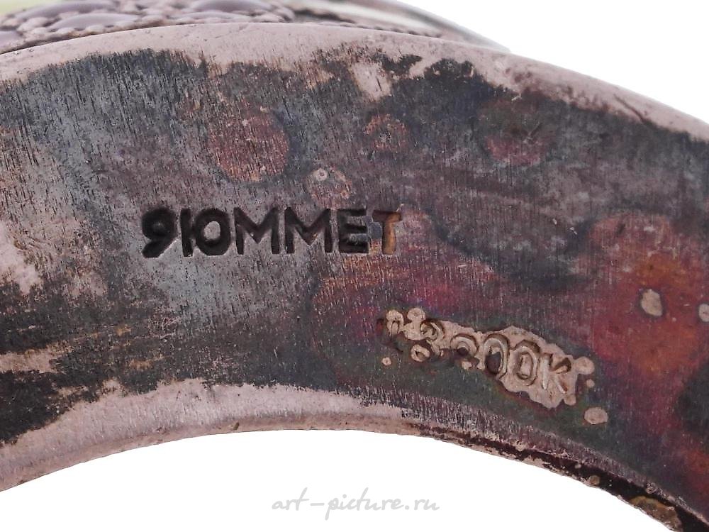 俄罗斯银 , 俄罗斯银质珐琅盐罐