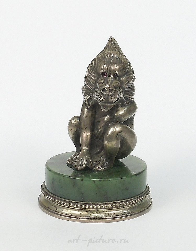 俄罗斯银 , 俄罗斯银制巴布猴法贝热奇雕像