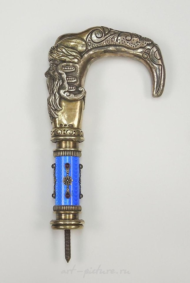 俄罗斯银 , 法贝热的银手印，镶嵌有镂空琺瑯。