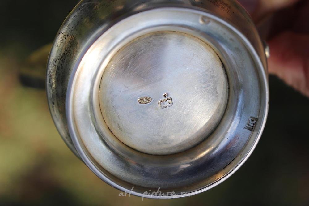 Russian silver , Russian Imperial gilded silver milk jug, Ignatius Sazikov, 1...