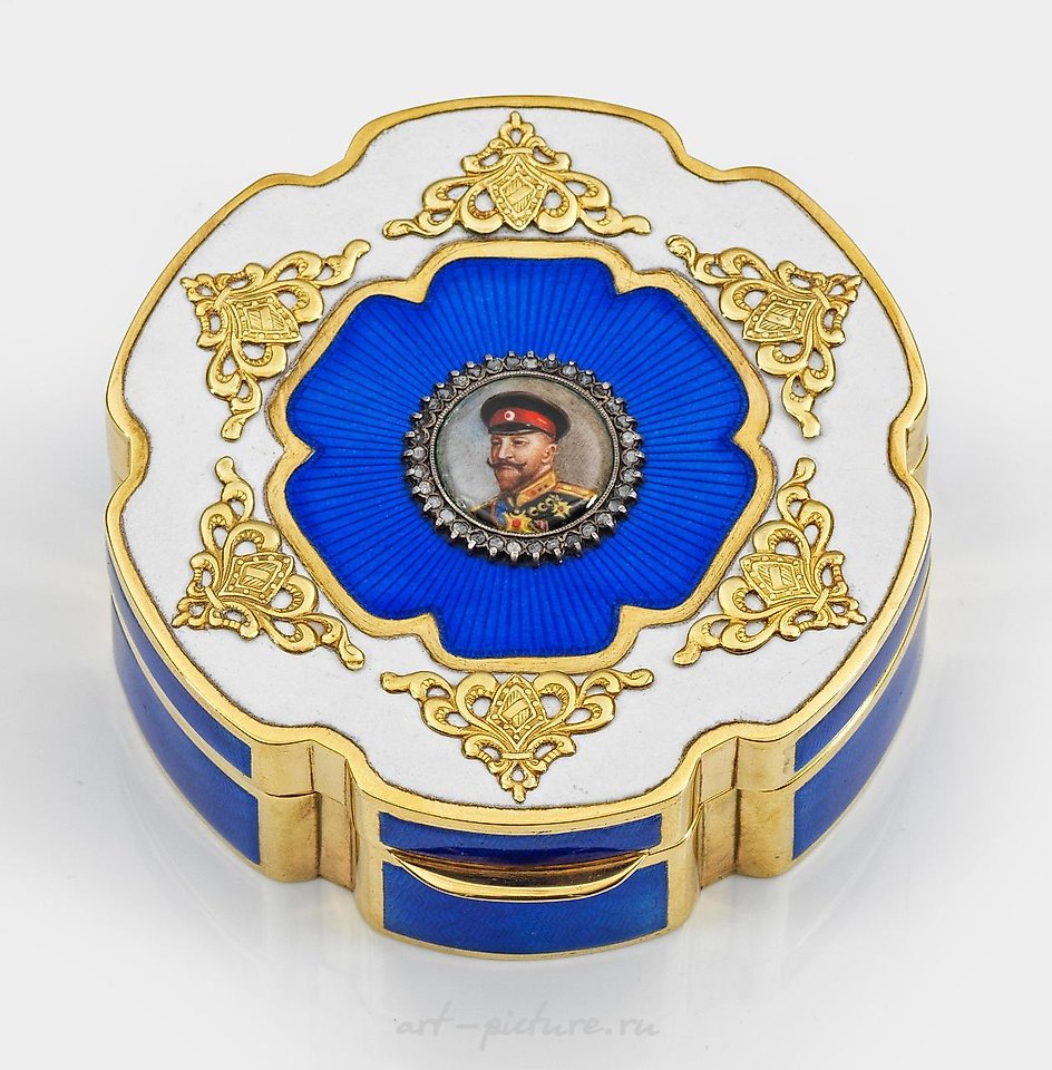 Russian silver , Decorative Enamel Box