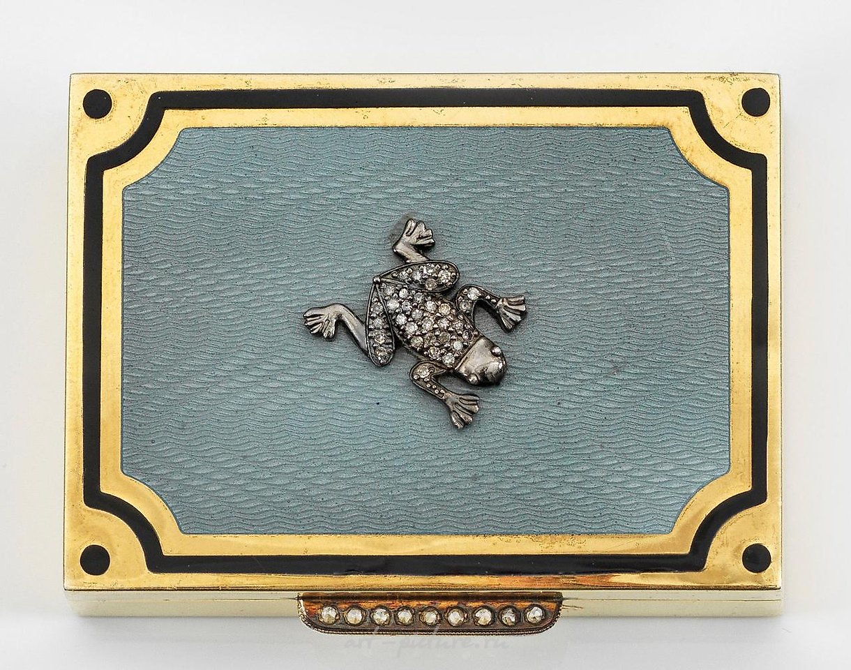 Russian silver , Decorative enamel box