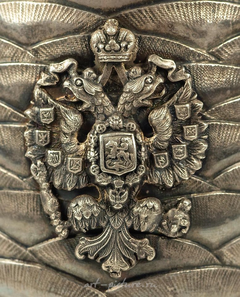 Russian silver , Mug in the form of a fir cone