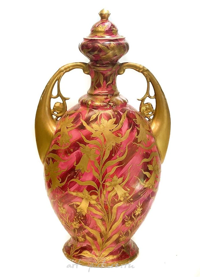 Royal Vienna Porcelain , Royal Vienna Art Nouveau Twin Handled Urn, Nude Beauty