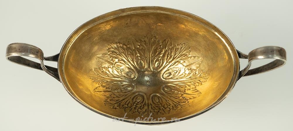 Russian silver , Sugar bowl with Empire style lid.