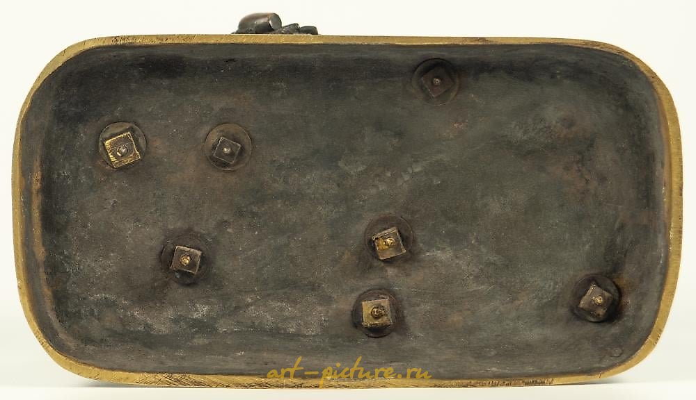 俄罗斯银 , 雕塑作品《格鲁吉亚男孩与驴子》。