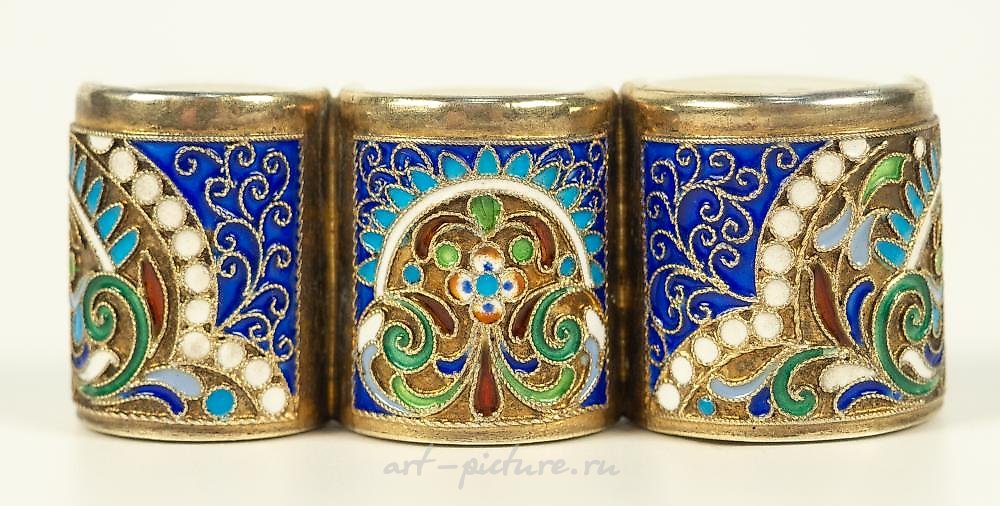 Русское серебро , Держатель для монет с тремя отделениями.