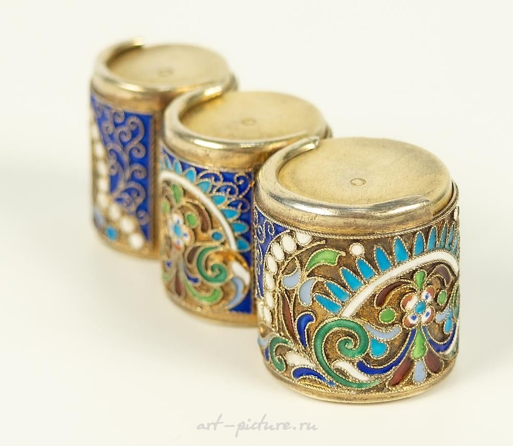 Русское серебро , Держатель для монет с тремя отделениями.