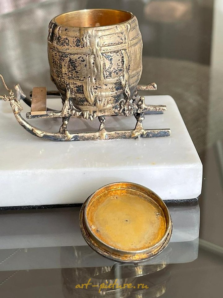 俄罗斯银 , 俄罗斯19世纪。 青铜,大理石