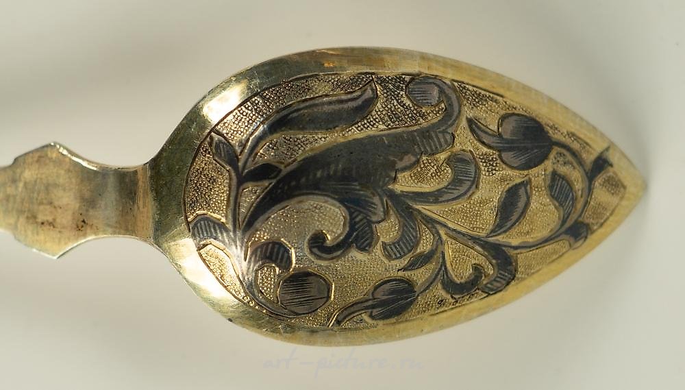 俄罗斯银 , 盒装六只茶匙