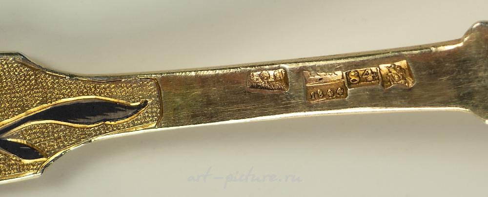 俄罗斯银 , 盒装六只茶匙