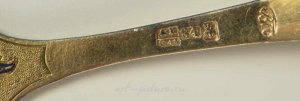 俄罗斯银 , 盒装六只茶匙