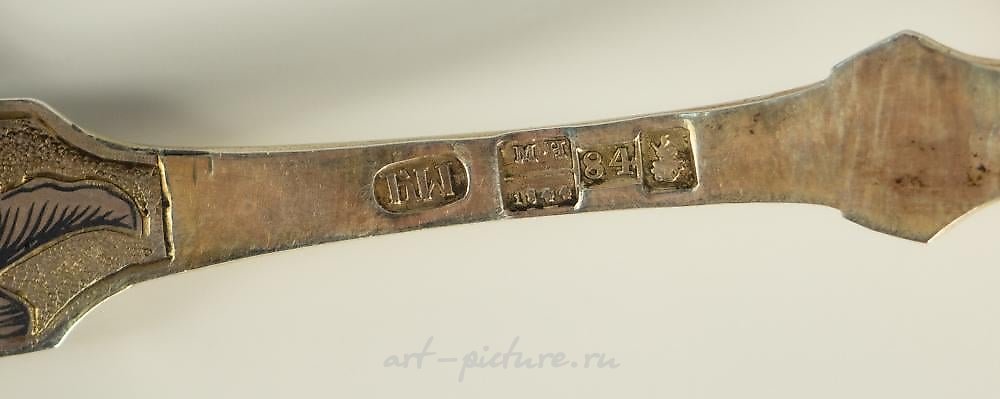 俄罗斯银 , 盒装六只茶匙