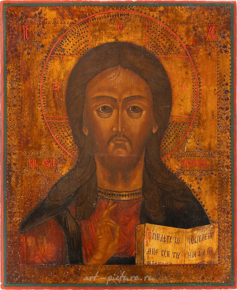 Русское серебро , ОЧЕНЬ БОЛЬШАЯ ИКОНА С ИЗОБРАЖЕНИЕМ ХРИСТА ПАНТОКРАТОРА